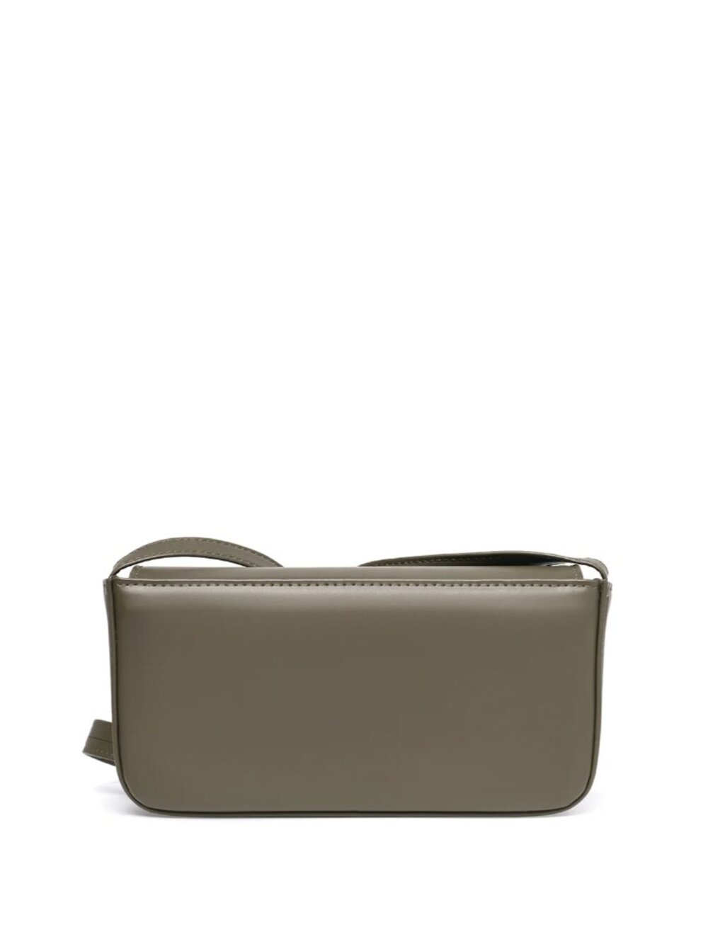 BAGLLET BG105 Olive Italian Leather Baguette Crossbody Bag - Picture 4 of 16